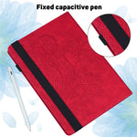 Imprinted Flower Stand Design Leather Tablet Cover Case with Card Slots for Xiaomi Pad 5/Pad 5 Pro