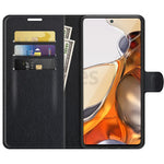 Litchitextur Anti-fall Snyggt Flip Läderfodral med Plånboksdesign och Stativ för Xiaomi 11T 5G / 11T Pro 5G