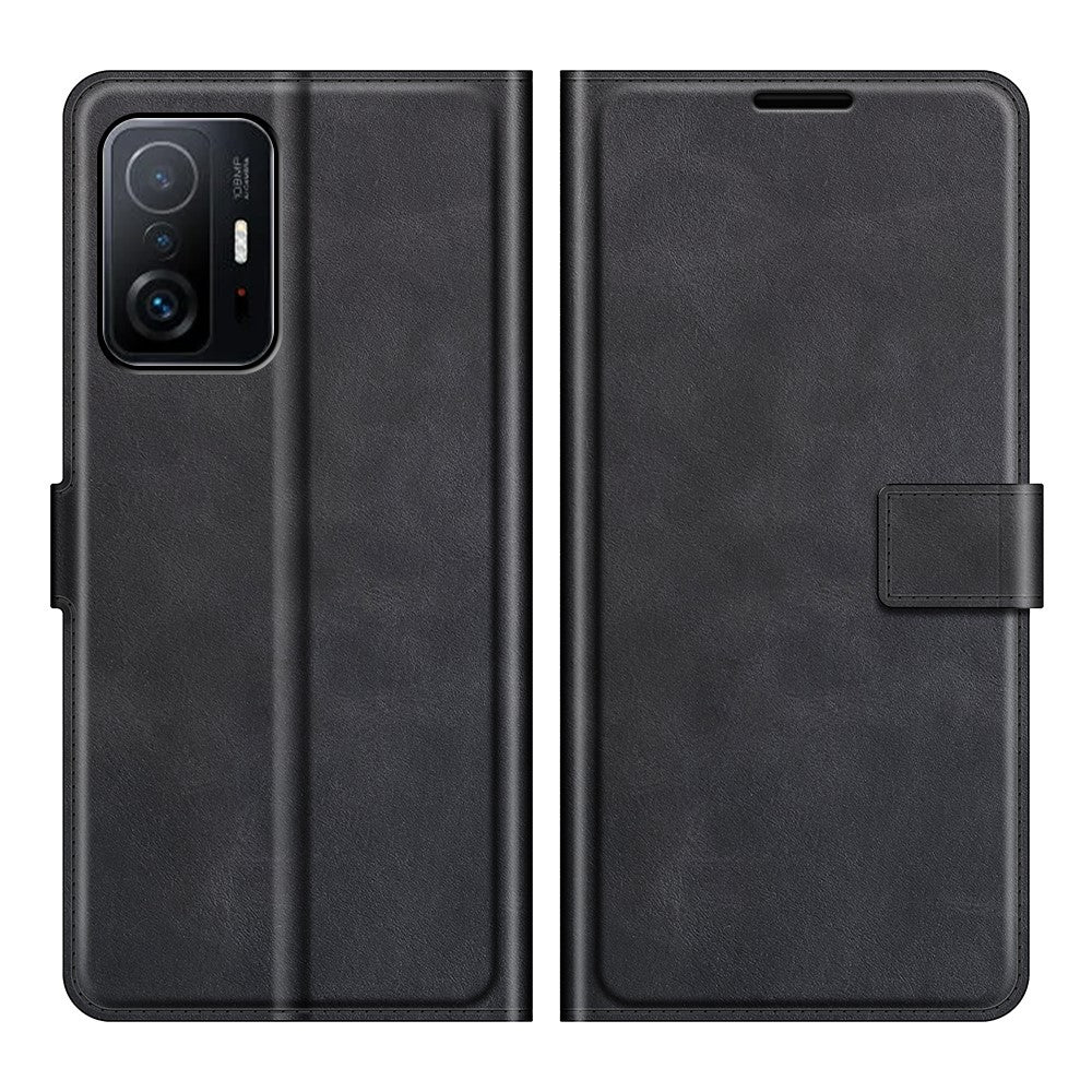PU Leather Wallet Stand Phone Case with Magnetic Clasp Flip Cover for Xiaomi 11T 5G / 11T Pro 5G
