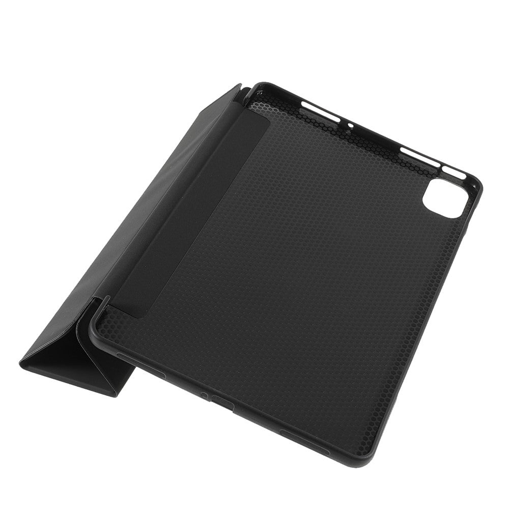 For Xiaomi Pad 5/ Pad 5 Pro Lightweight Slim PU Tablet Case Matte TPU Trifold Stand Cover with Auto Wake/Sleep