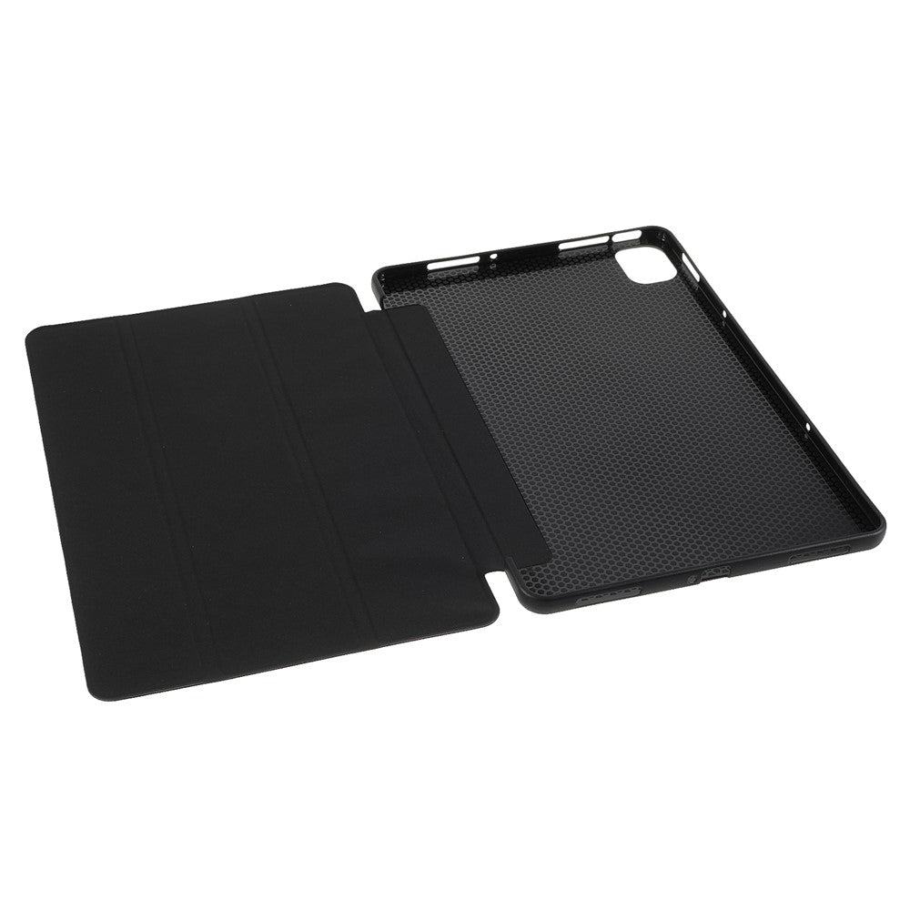 For Xiaomi Pad 5/ Pad 5 Pro Lightweight Slim PU Tablet Case Matte TPU Trifold Stand Cover with Auto Wake/Sleep