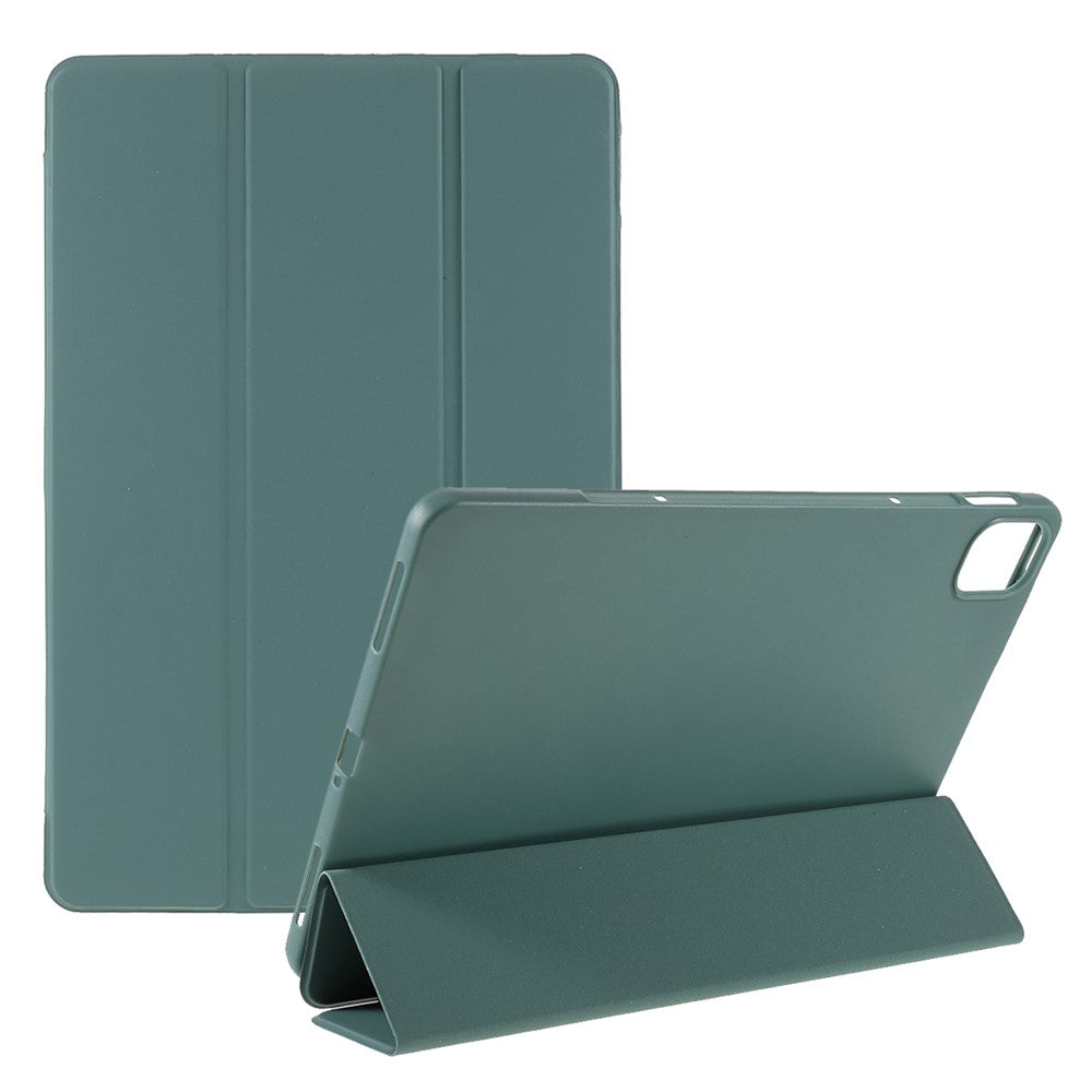 For Xiaomi Pad 5/ Pad 5 Pro Lightweight Slim PU Tablet Case Matte TPU Trifold Stand Cover with Auto Wake/Sleep