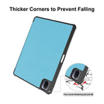 ENKAY HAT PRINCE Stylish Anti-Fall Auto Wake/Sleep Tri-fold Stand PU Leather + TPU Tablet Case Shell with Pen Slot for Xiaomi Pad 5/5 Pro