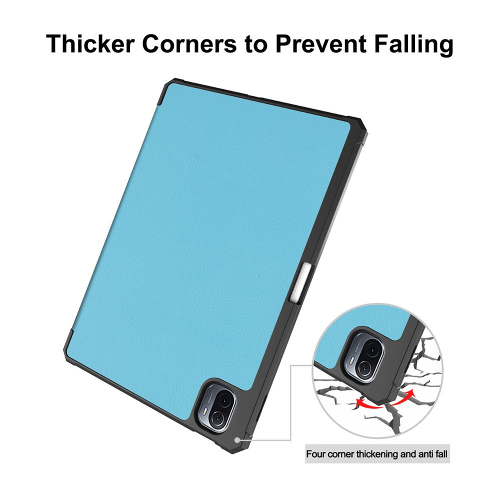 ENKAY HAT PRINCE Stylish Anti-Fall Auto Wake/Sleep Tri-fold Stand PU Leather + TPU Tablet Case Shell with Pen Slot for Xiaomi Pad 5/5 Pro