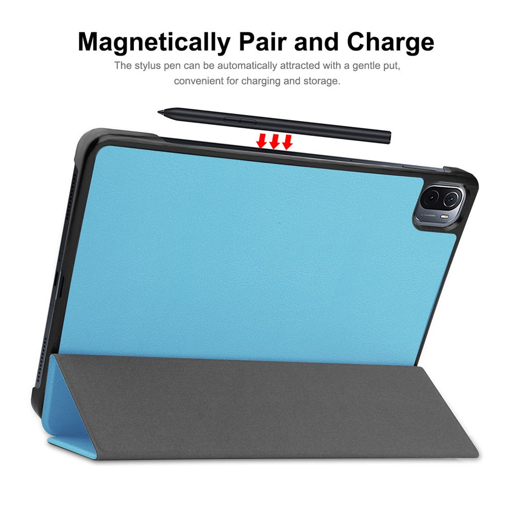ENKAY HAT PRINCE Light Slim Anti-Fall Tri-fold Stand PU Leather + PC Tablet Case Cover with Auto Wake/Sleep Function for Xiaomi Pad 5/5 Pro