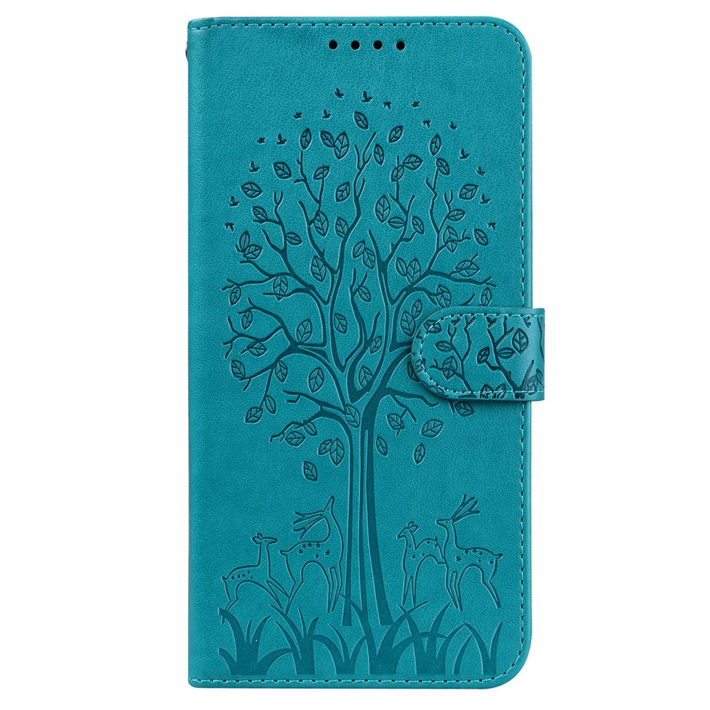 Tree and Deer Imprinted Leather Wallet Stand Phone Shell Case for Xiaomi Redmi Note 10 5G / Poco M3 Pro 5G / Poco M3 Pro 4G / Redmi Note 10T 5G