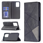 Rhombus-Like Imprinting Leather Stand Protective Phone Case Shell with Card Slots for Xiaomi 11T / 11T Pro