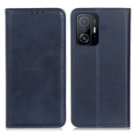 Split Leather Auto-absorbed Anti-drop Shockproof Wallet Stand Phone Cover for Xiaomi 11T/11T Pro
