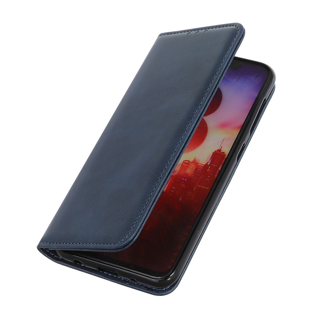 Split Leather Auto-absorbed Anti-drop Shockproof Wallet Stand Phone Cover for Xiaomi 11T/11T Pro
