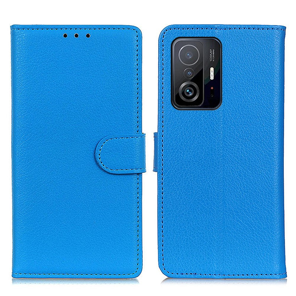 Classic Litchi Texture Anti-Drop Anti-Shock Wallet Stand Leather Phone Case Cover for Xiaomi 11T/11T Pro