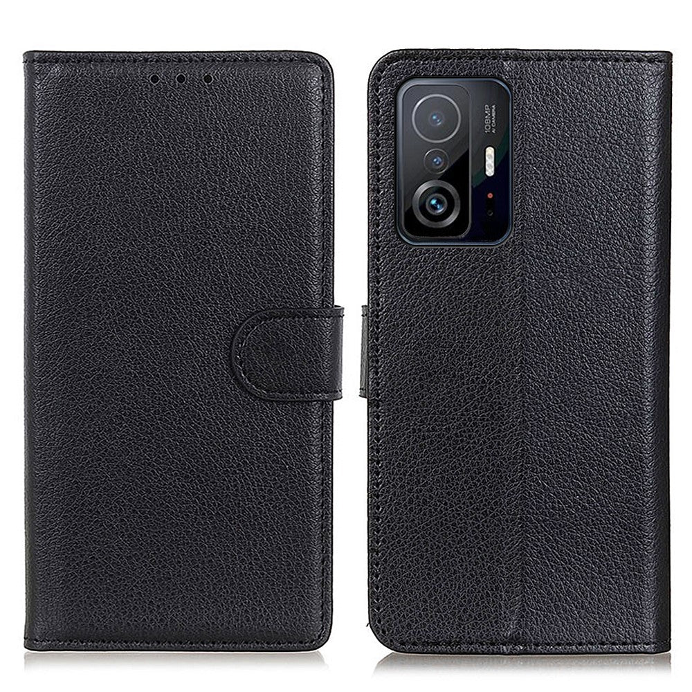 Classic Litchi Texture Anti-Drop Anti-Shock Wallet Stand Leather Phone Case Cover for Xiaomi 11T/11T Pro