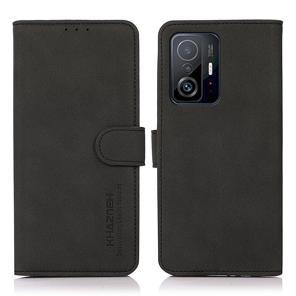 KHAZNEH Allround Skyddande Läder Plånboksfodral med Stativ Flipfodral för Xiaomi 11T/11T Pro
