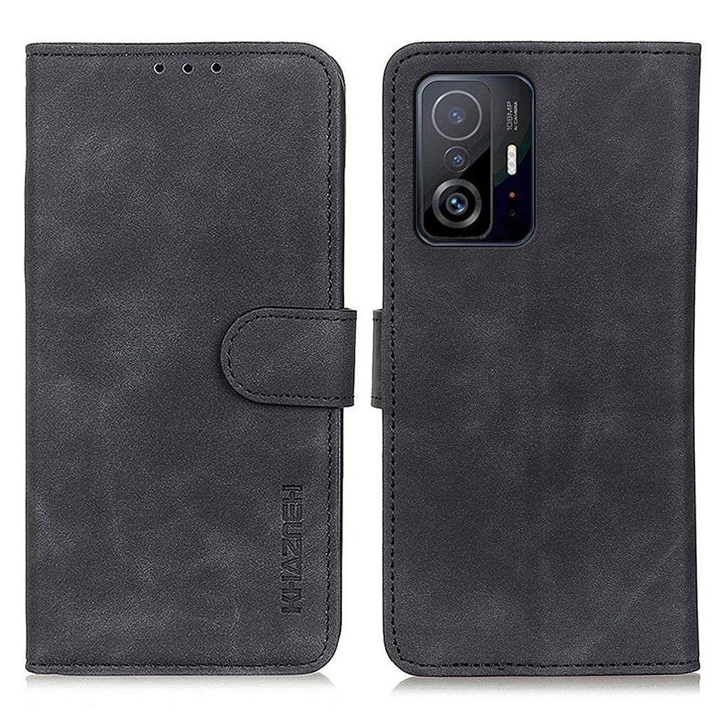 KHAZNEH Plånboksfodral i läder i vintagestil med stativdesign för Xiaomi 11T Pro / 11T