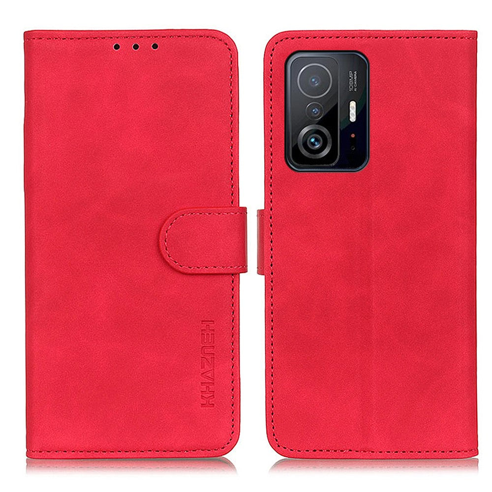 KHAZNEH Plånboksfodral i läder i vintagestil med stativdesign för Xiaomi 11T Pro / 11T