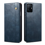Vaxartad Crazy Horse-textur Välskyddad Snygg Plånboksdesign Magnetiskt Självabsorberande PU-läderfodral för Xiaomi 11T Pro