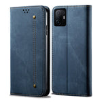 Jeans Cloth Texture Auto-absorbed Full Body Protection Stylish Wallet Design Leather Phone Case with Stand for Xiaomi 11T Pro