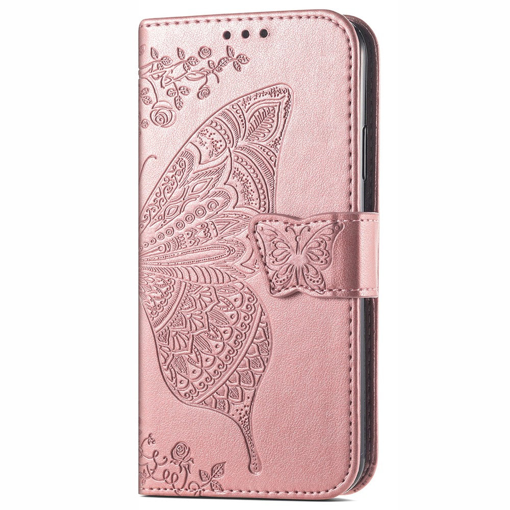 Imprinting Butterfly Flower Pattern Wallet Stand Phone Case Leather Cover for Xiaomi 11T / 11T Pro
