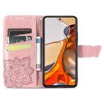 Imprinting Butterfly Flower Pattern Wallet Stand Phone Case Leather Cover for Xiaomi 11T / 11T Pro