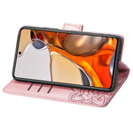 Imprinting Butterfly Flower Pattern Wallet Stand Phone Case Leather Cover for Xiaomi 11T / 11T Pro