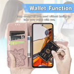 Imprinting Butterfly Flower Pattern Wallet Stand Phone Case Leather Cover for Xiaomi 11T / 11T Pro