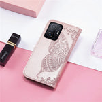 Imprinting Butterfly Flower Pattern Wallet Stand Phone Case Leather Cover for Xiaomi 11T / 11T Pro