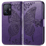 Imprinting Butterfly Flower Pattern Wallet Stand Phone Case Leather Cover for Xiaomi 11T / 11T Pro