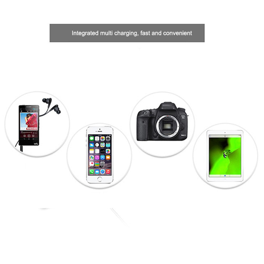 A9+ 8-Port USB+Type C 40W Quick Charge Adapter with LCD Display QC 3.0 Wall Charger