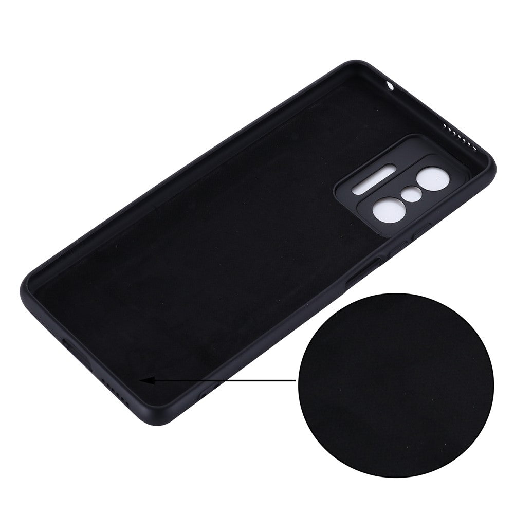 Liquid Silicone Phone Case Shockproof Precise Cutout Solid Color Phone Cover with Handy Strap for Xiaomi 11T / 11T Pro