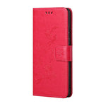 Butterfly and Flower Imprinting Leather Cover Phone Standing Wallet Shell with Hand Strap for Xiaomi 11T / 11T Pro