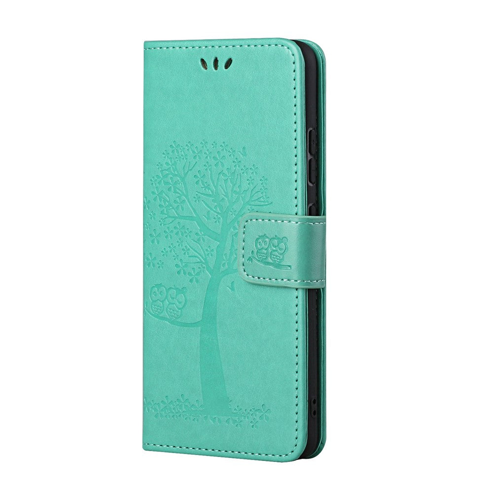 Plånboksfodral i PU-läder med prägel på uggla och träd för Xiaomi 11T / 11T Pro