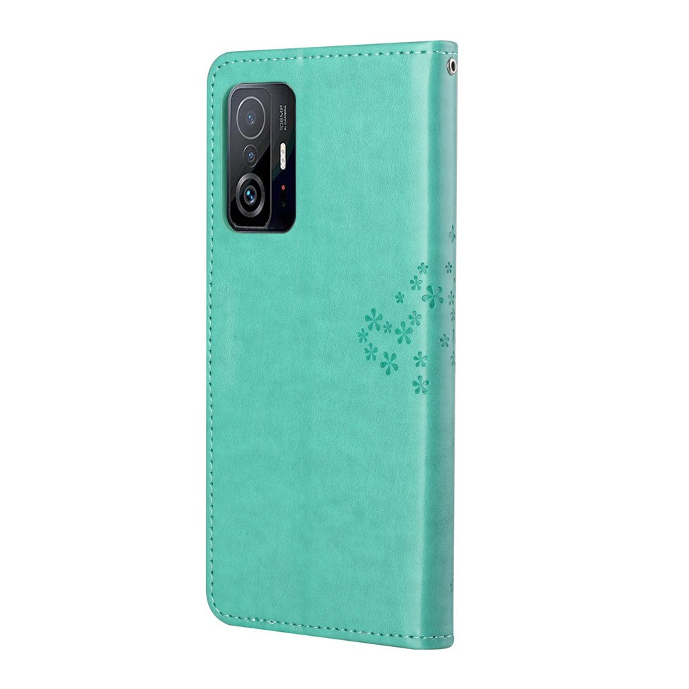 Plånboksfodral i PU-läder med prägel på uggla och träd för Xiaomi 11T / 11T Pro