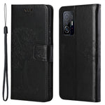 Plånboksfodral i PU-läder med prägel på uggla och träd för Xiaomi 11T / 11T Pro