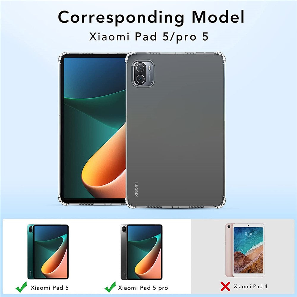 Four-Corner Airbag Shock Absorption Transparent TPU Protective Cover for Xiaomi Pad 5 / Pad 5 Pro