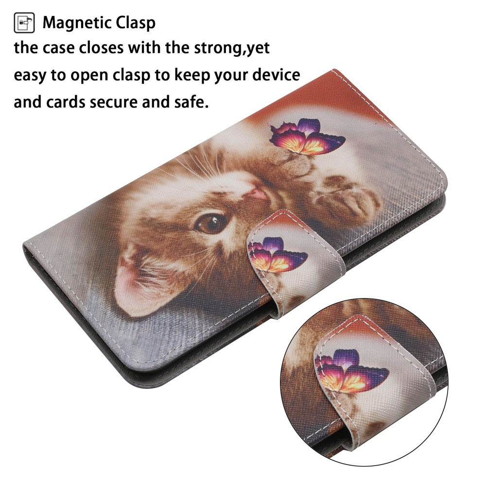 Pattern Printing Leather Protection Phone Case Wallet Stand Cover with Lanyard for Xiaomi 11T / 11T Pro