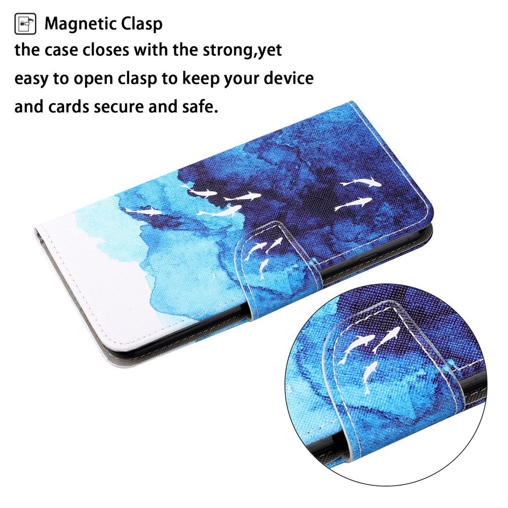 Pattern Printing Stand Wallet Design Protective Leather Case Phone Cover with Lanyard for Xiaomi 11T/11T Pro