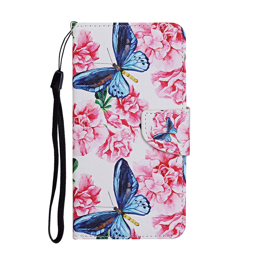 Pattern Printing PU Leather Phone Stand Wallet Case Protective Cover with Wrist Strap for Xiaomi 11T/11T Pro