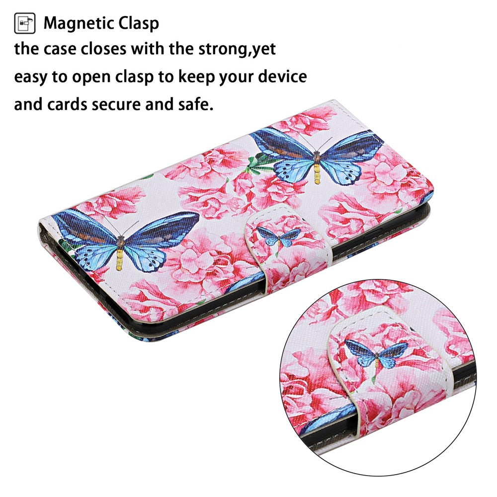 Pattern Printing PU Leather Phone Stand Wallet Case Protective Cover with Wrist Strap for Xiaomi 11T/11T Pro