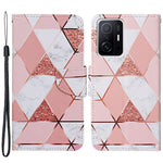 Pattern Printing PU Leather Phone Stand Wallet Case Protective Cover with Wrist Strap for Xiaomi 11T/11T Pro