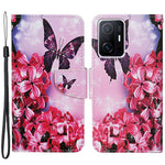 Pattern Printing PU Leather Phone Stand Wallet Case Protective Cover with Wrist Strap for Xiaomi 11T/11T Pro