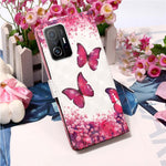3D Pattern Printing Card Slots Shockproof Leather Case Wallet Stand Cover with Wrist Strap for Xiaomi 11T / 11T Pro