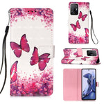 3D Pattern Printing Card Slots Shockproof Leather Case Wallet Stand Cover with Wrist Strap for Xiaomi 11T / 11T Pro