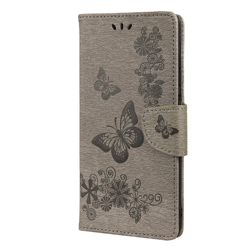 Imprinted Butterflies Flower Leather Wallet Stand Mobile Phone Case Shell Protector for Xiaomi 11T/11T Pro