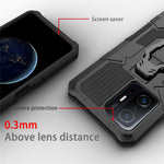 Bakklämma med stöddesign i PC + TPU + metall, hybridmobilskyddsskal för Xiaomi 11T/11T Pro