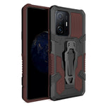 Bakklämma med stöddesign i PC + TPU + metall, hybridmobilskyddsskal för Xiaomi 11T/11T Pro