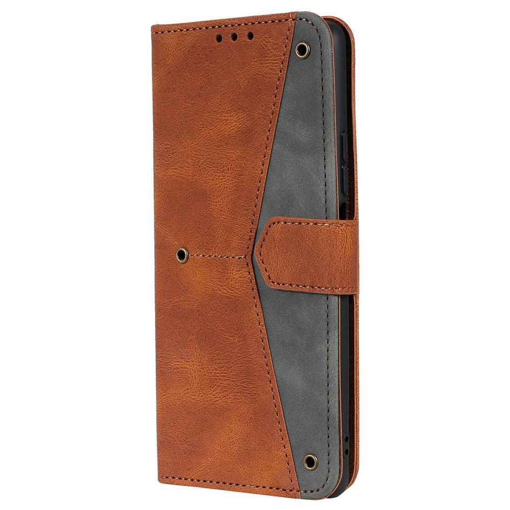 Splicing Stitching Skin-touch PU Leather and TPU Stand Wallet Phone Case Protective Cover for Xiaomi 11T/11T Pro