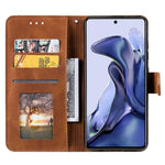 Splicing Stitching Skin-touch PU Leather and TPU Stand Wallet Phone Case Protective Cover for Xiaomi 11T/11T Pro