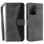 Splicing Stitching Skin-touch PU Leather and TPU Stand Wallet Phone Case Protective Cover for Xiaomi 11T/11T Pro