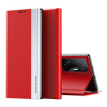 Auto Absorption Folio Flip Electroplated Leather Stand Phone Case Shell for Xiaomi 11T / 11T Pro / 11T