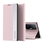 Auto Absorption Folio Flip Electroplated Leather Stand Phone Case Shell for Xiaomi 11T / 11T Pro / 11T