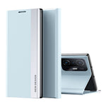 Auto Absorption Folio Flip Electroplated Leather Stand Phone Case Shell for Xiaomi 11T / 11T Pro / 11T